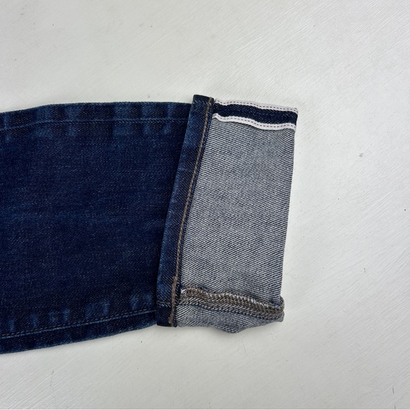 Uniqlo Kaihara Selvedge Jeans Slim Straight Fit Blue Men's Size 32 X 31 - Picture 7 of 10